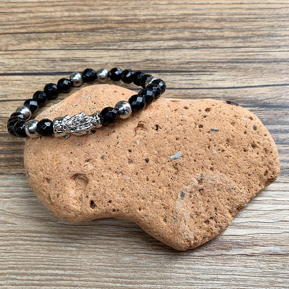 CZ micro pave Brass Embossing Bronze accessories Frosted material Stone Losse Bead Chain Bracelet Elastic Rope Baseball