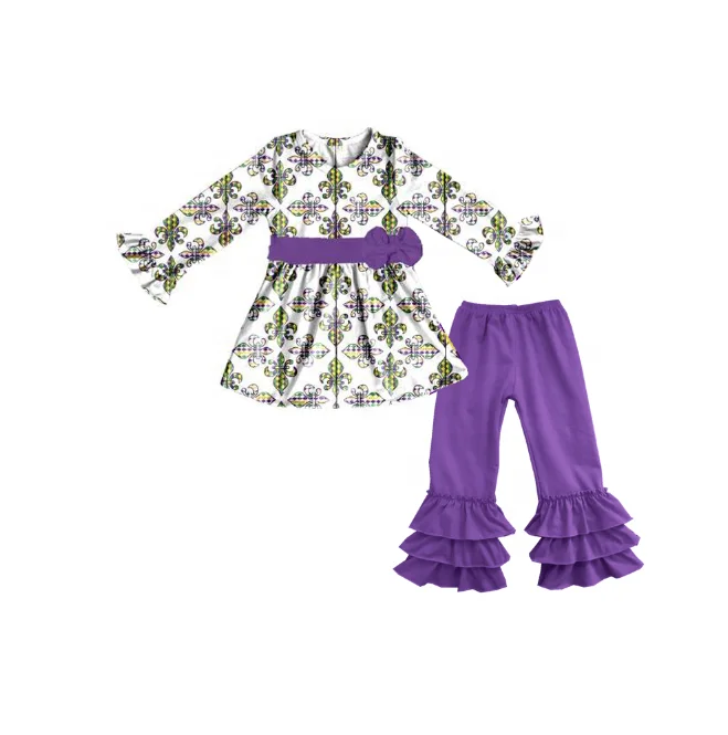 Hot selling children clothing set 100% cotton mommy and me matching outfits