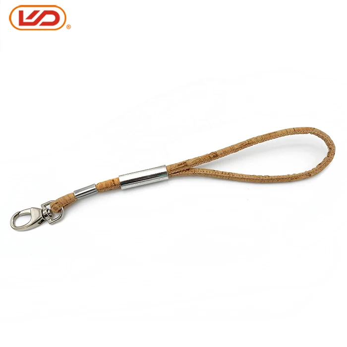 Eco friendly google printed plastic buckles clip accessories strings cork neck lanyard cork straps