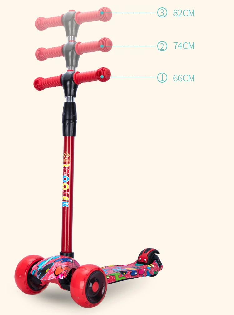 Kids Scooter for Kids Ages 3-12. Light & Sturdy 3 Wheel Adjustable Height for Toddler Boys & Girls. LightUp LED Wheels