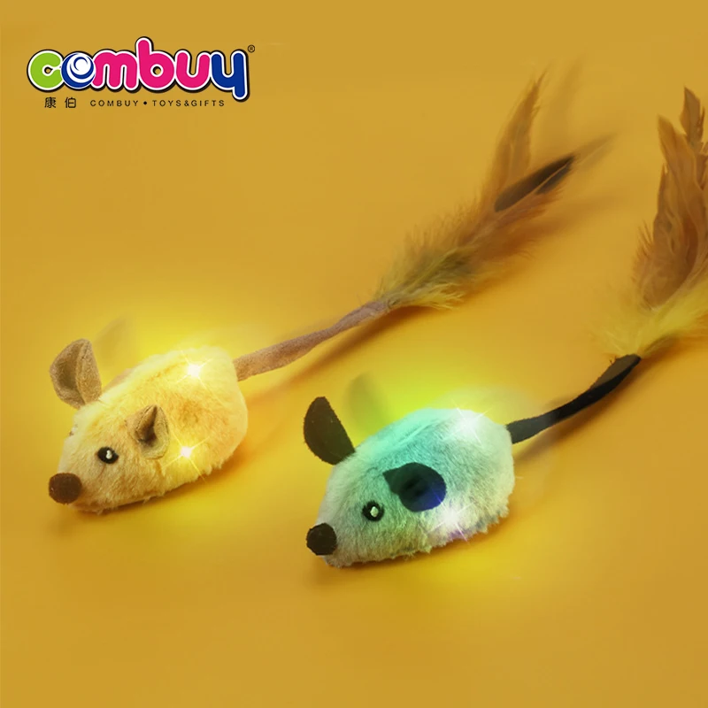 Забавная имитация мягкого индукционного освещения кролик ловит игрушку-мышь