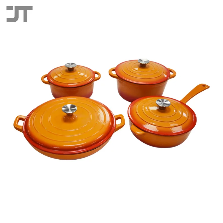 Набор посуды из чугуна с покрытием