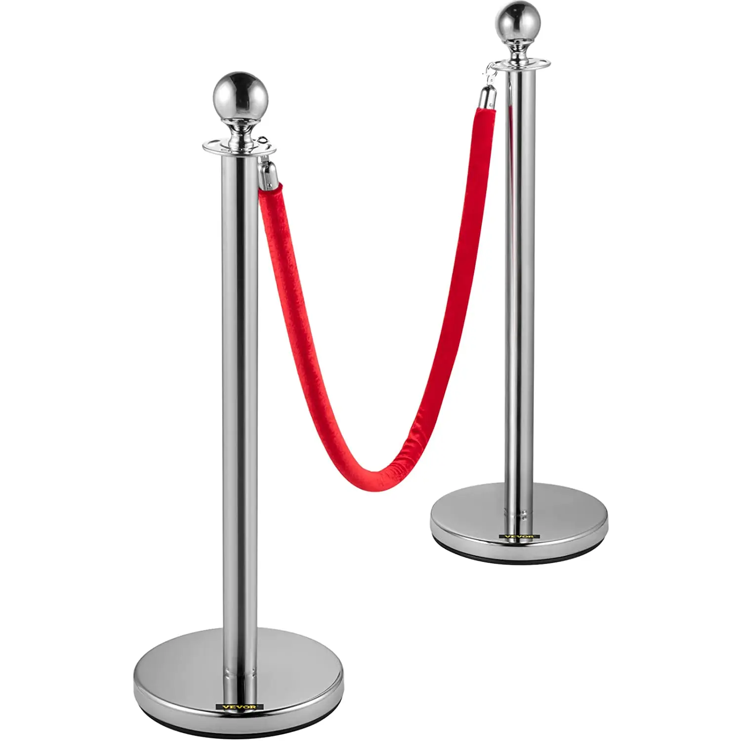 Heavy Duty indoor railing stand stainless steel Hotel rope barrier stanchion Post Stand with twisted rope