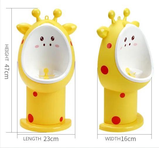 New Design Height Adjustable Cartoon Cute  Portable  Baby Training Potty Urinal eco-friendly