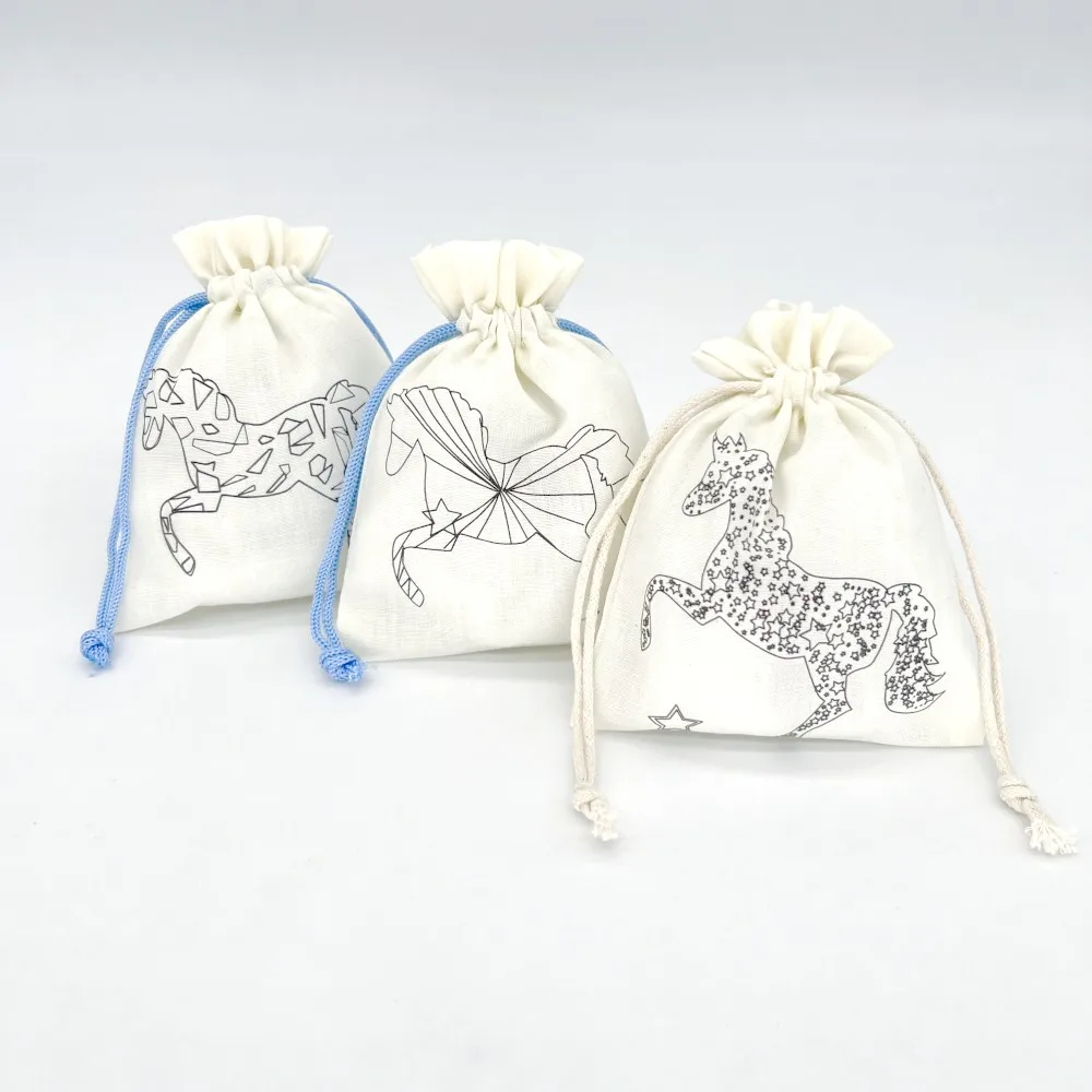 Wholesale muslin natural mini gift cotton canvas drawstring rope pouch organic cotton canvas shoe dust bag with logo