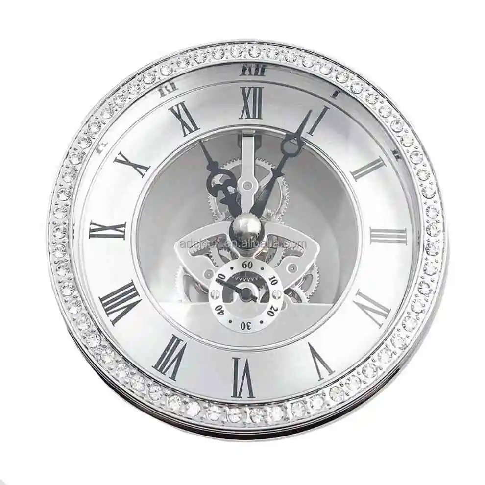 Factory Wholesale high quality Quartz Skeleton Clock Insert Metal Perspective Crystal Skeleton Clock Insert