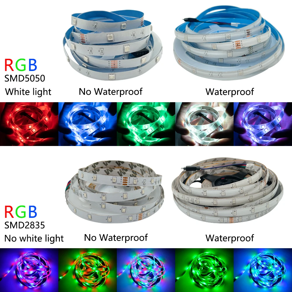 LED Strip Lights RGB 5050 2835 Bluetooth Wifi Control Waterproof Flexible Tape TV Backlight Room Home Party Decoration Luces Led