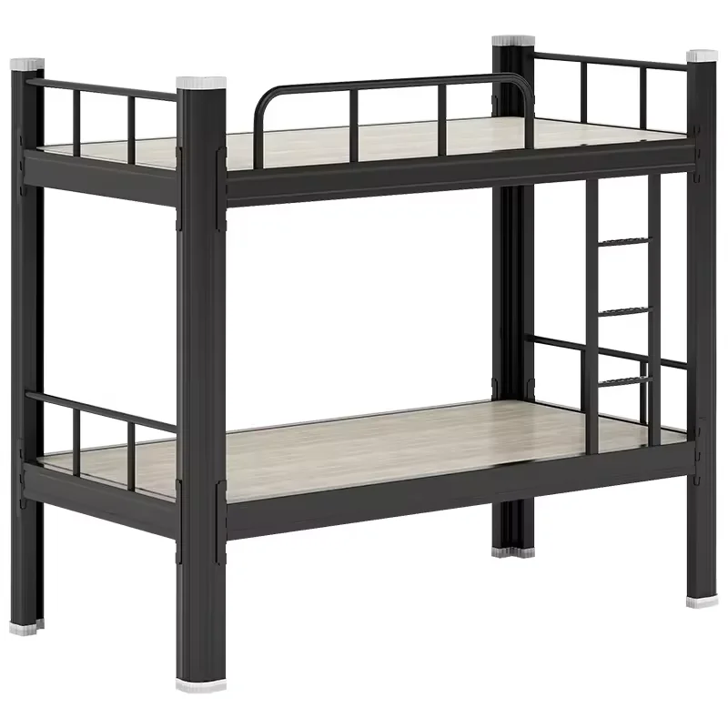 Twin Size Slatted Metal Platform Bed Frame Bunk Bed for Staff Easy Installation Iron Bed