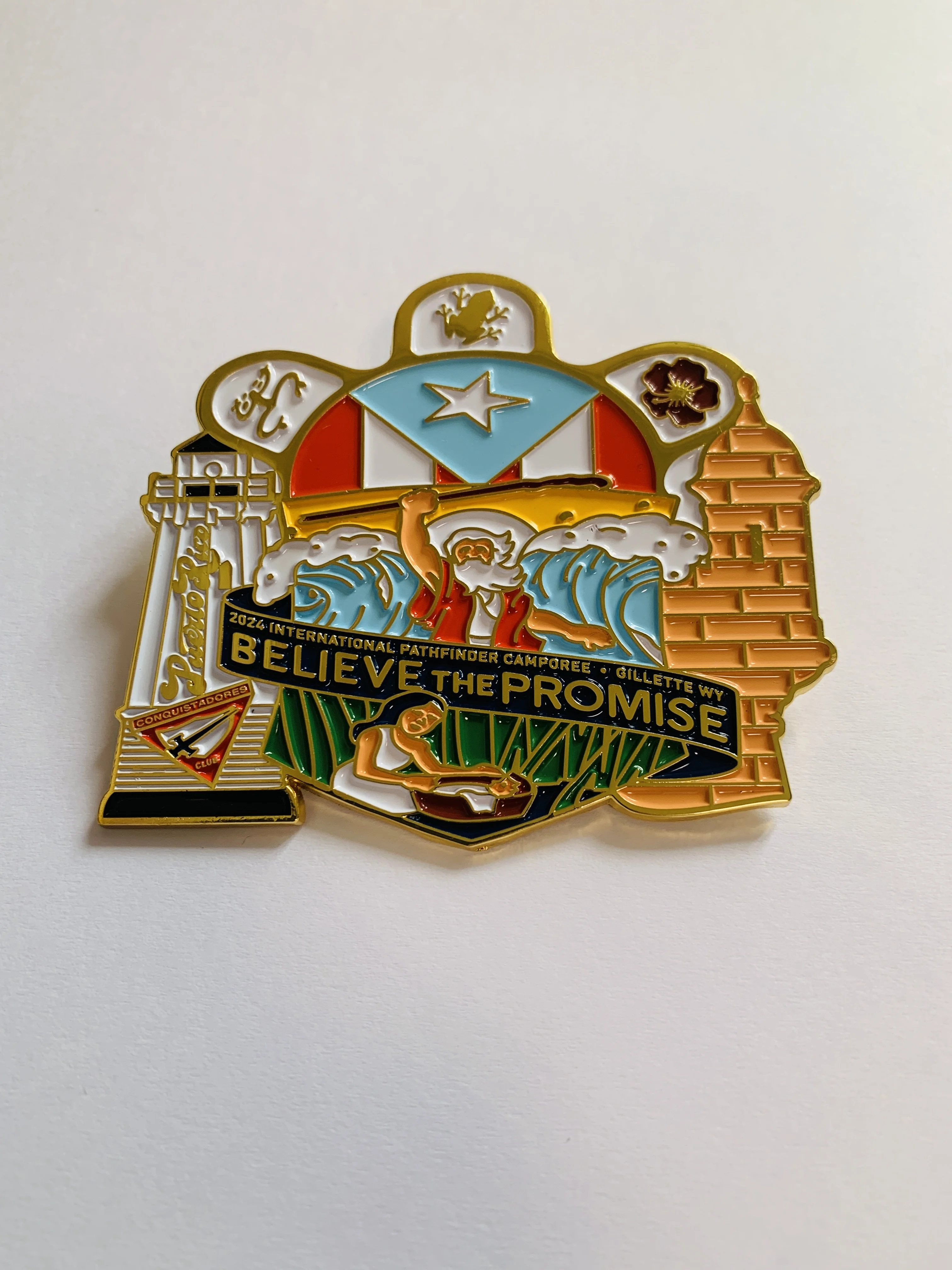 2024 International Pathfinder Camp Believe The Promise enamel pin