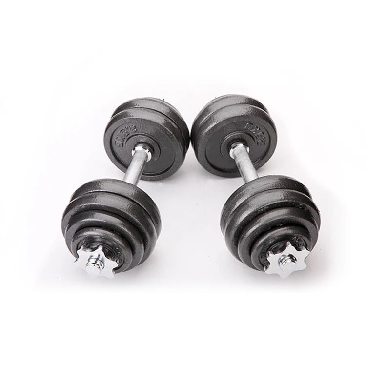45lb 50kg 60 110 Lb Gym Cast Iron Equipment Free Weights Lifting Chrome Round Stoving Varnish Coated Dumbbell Set Dumbbells
