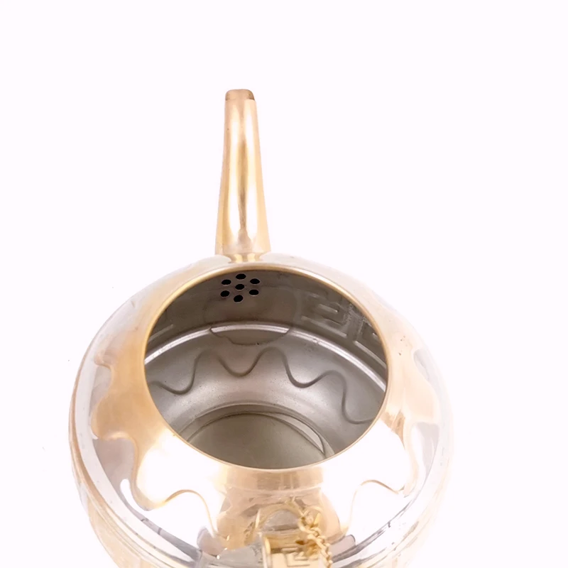 Stylish and Elegant Turkish Pitcher Pot Gold Stainless Steel Handmade Art Decorative Teapot Tea Kettle