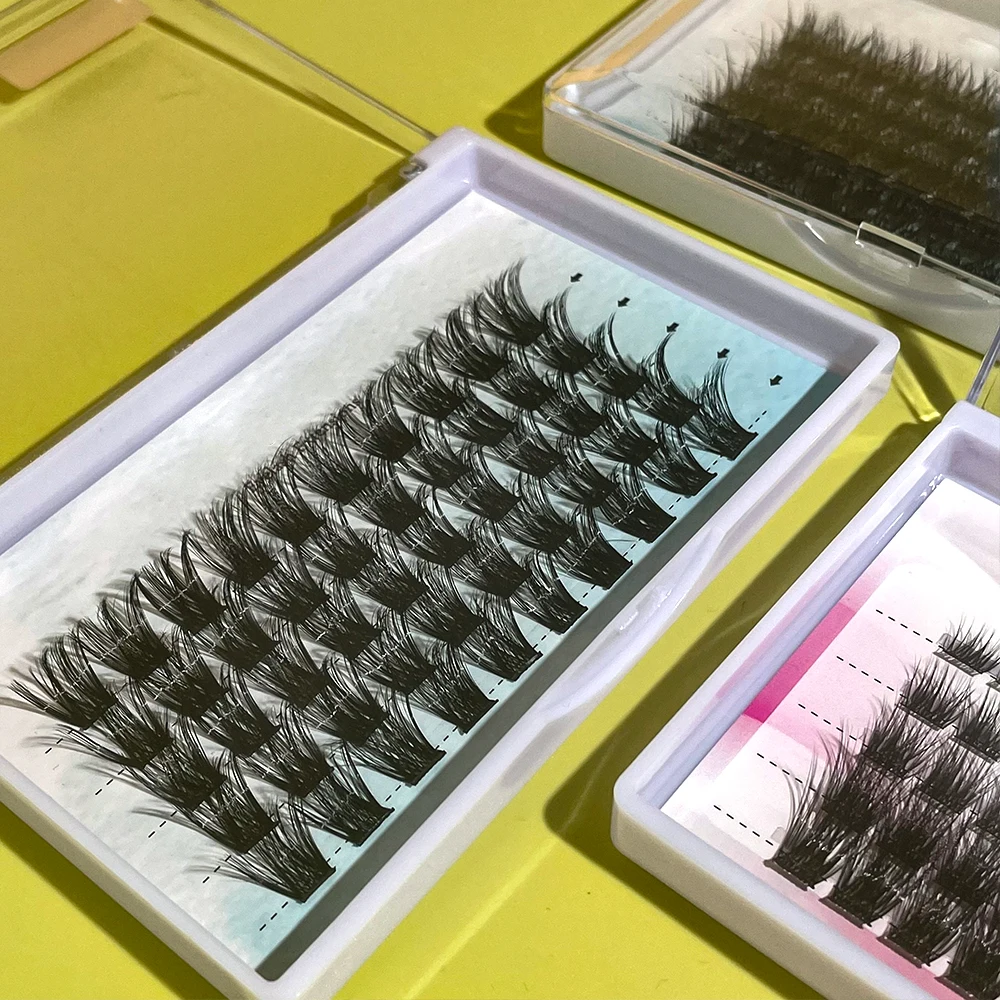 Самопрививающиеся ресницы для наращивания натуральные густые ручной работы сексуальные мягкие сегментированные