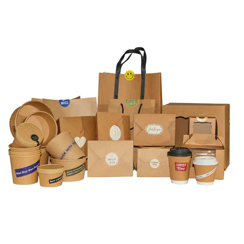 Cheap custom eco friendlyfast kraft take away paper kraft noodles box fast food delivery paper box