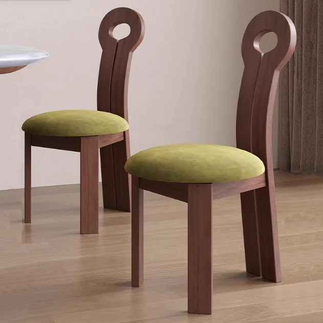 Dining Chair Backrest Chair Nordic Medieval Minimalist Solid Wood Restaurant Creative Home Dining Room key Chair