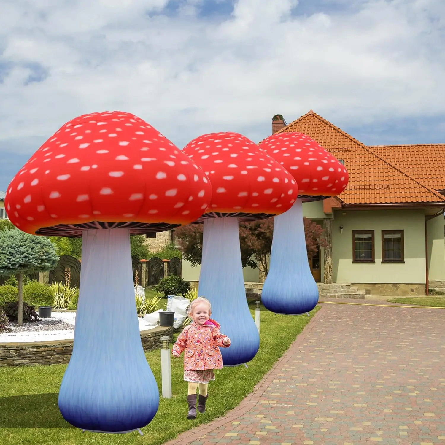 Advertising Outdoor giant inflatable mushroom house tent with LED lighting for party event