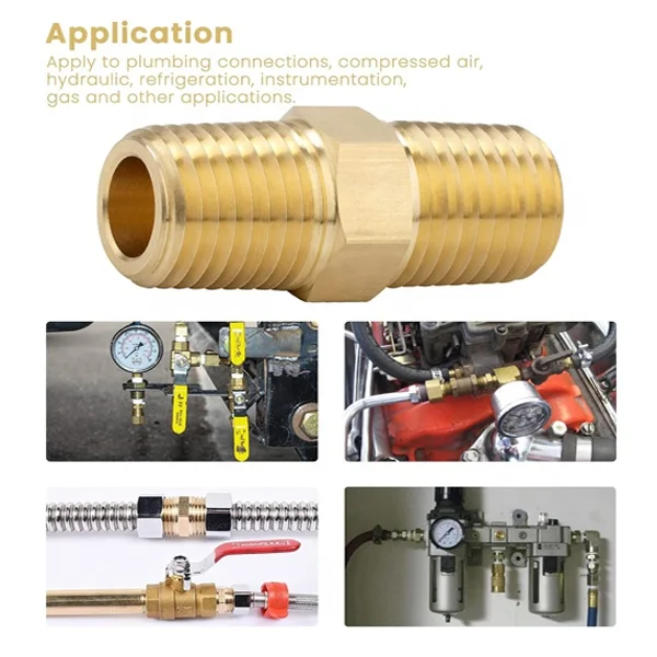 Lanlang Brass Pipe Plug Male Thread Hex Internal Head Socket Fitting Water Air Fuel Pipeline Brass Fitting