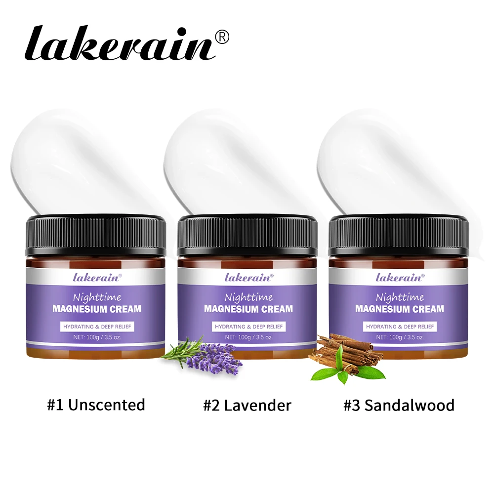 Lakerain натуральный ночной крем для сна магниевое масло тела лосьон ног Органический магниевый