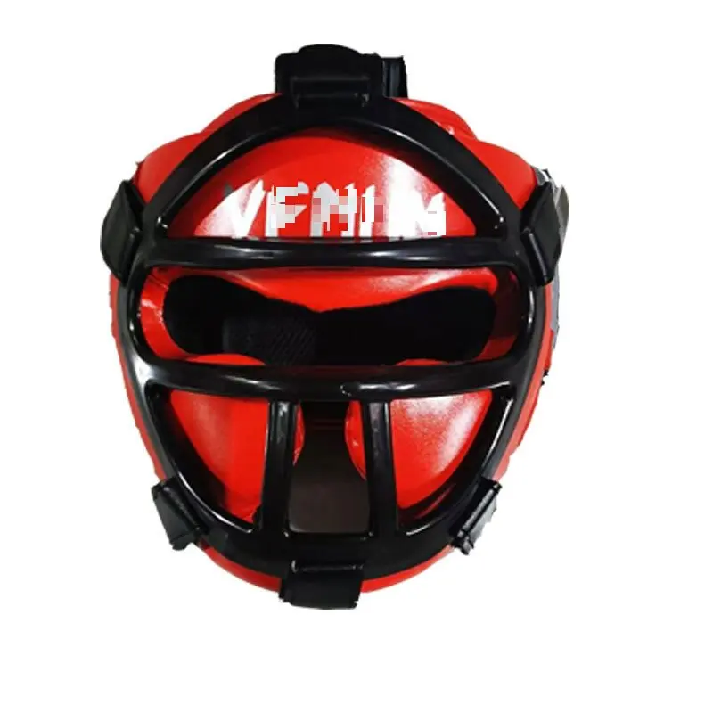 Karate Headgear MMA Removable Face Shield Soft Head Gear  Thai Kickboxing Taekwondo Training Martial Arts Helmet
