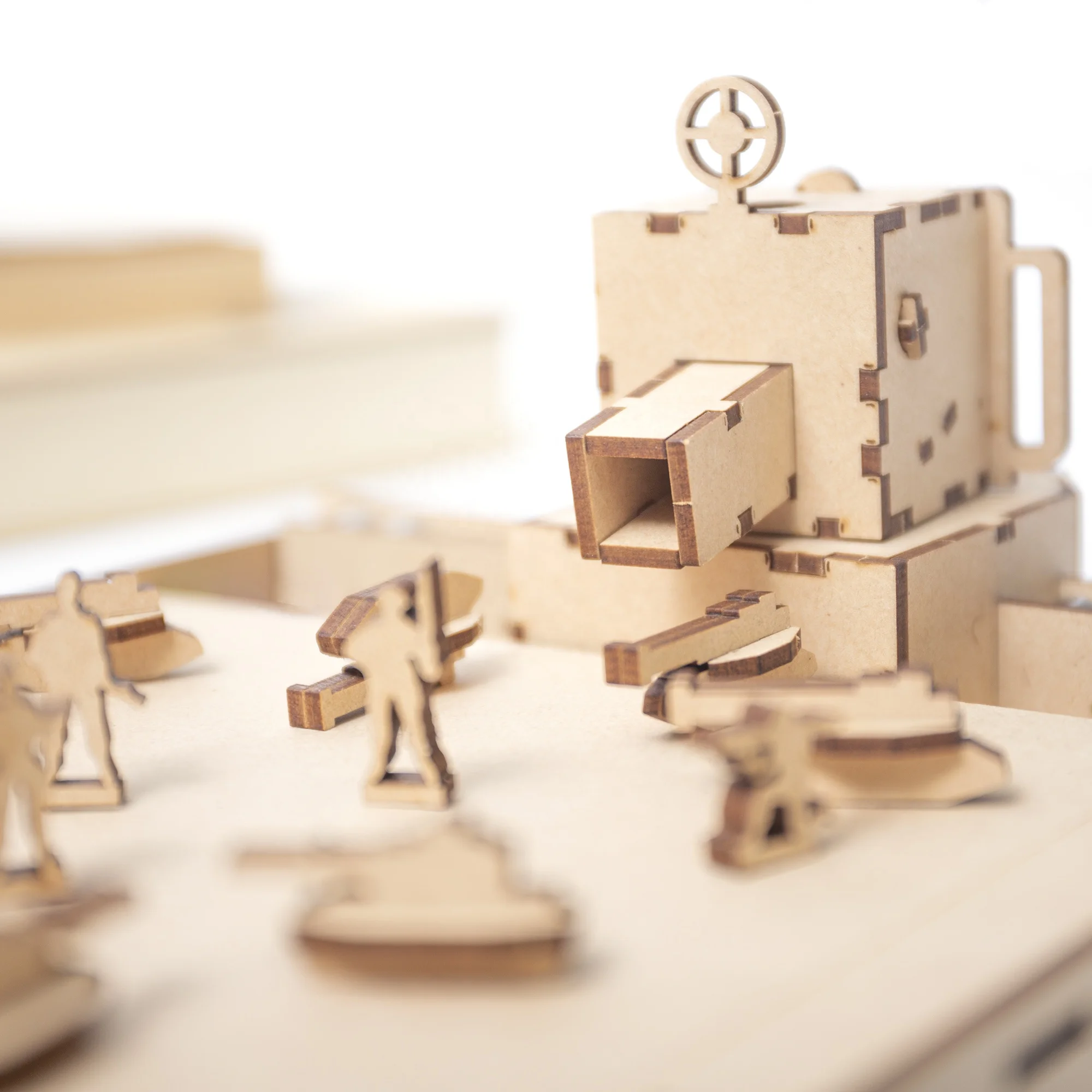 Factory Original Design Tank Battle Board Games Family Game Wooden Toy for Children