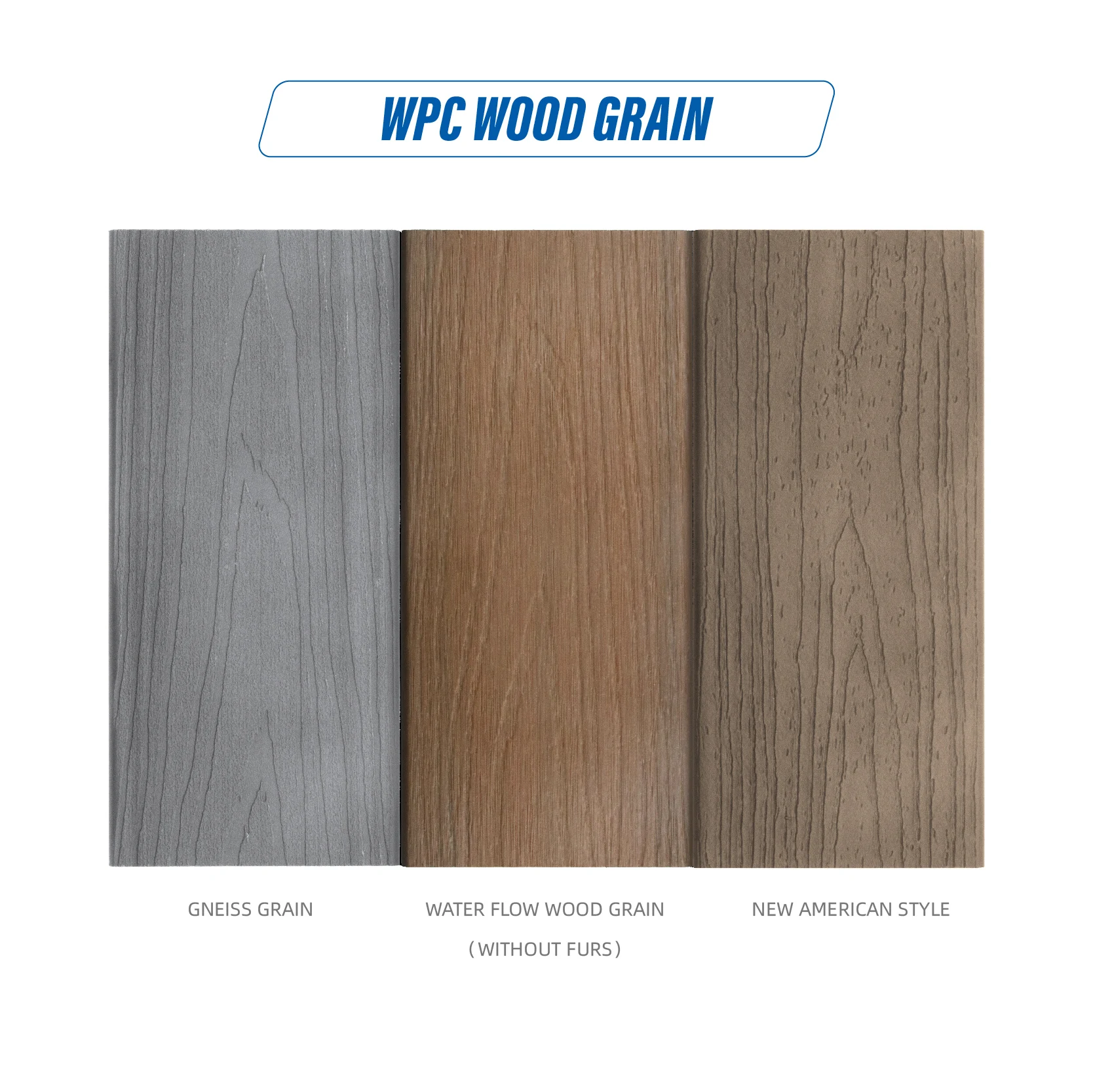 China Manufacturer High Quality Deep Grey WPC Decking 3D Wood Grain Composite Decking Swimming Pool Garden Terrace WPC flooring