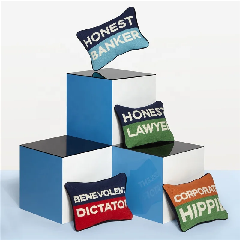 Wholesale Benevolent Dictator Needlepoint Rectangular Pillow Cases