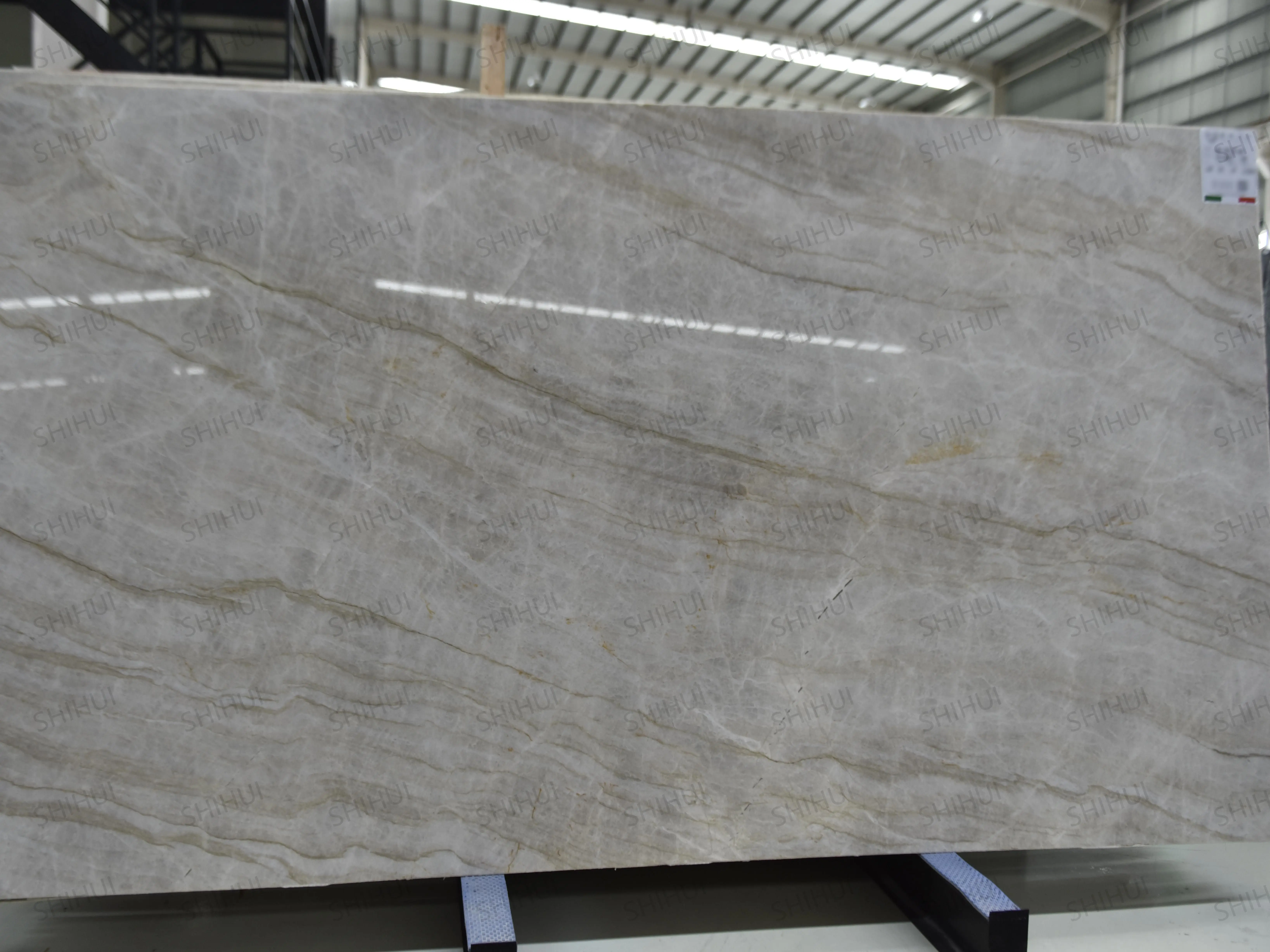 SHIHUI Polished Modern Luxury Natural Stone Taj Mahal Quartzite Slab Popular Beige Perla Venata Marble Interior Wall Floor