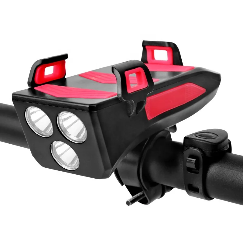  LED Mobile Phone holder power bank cycling front lights use for mountain bicycle or electric bike 2000Ah head