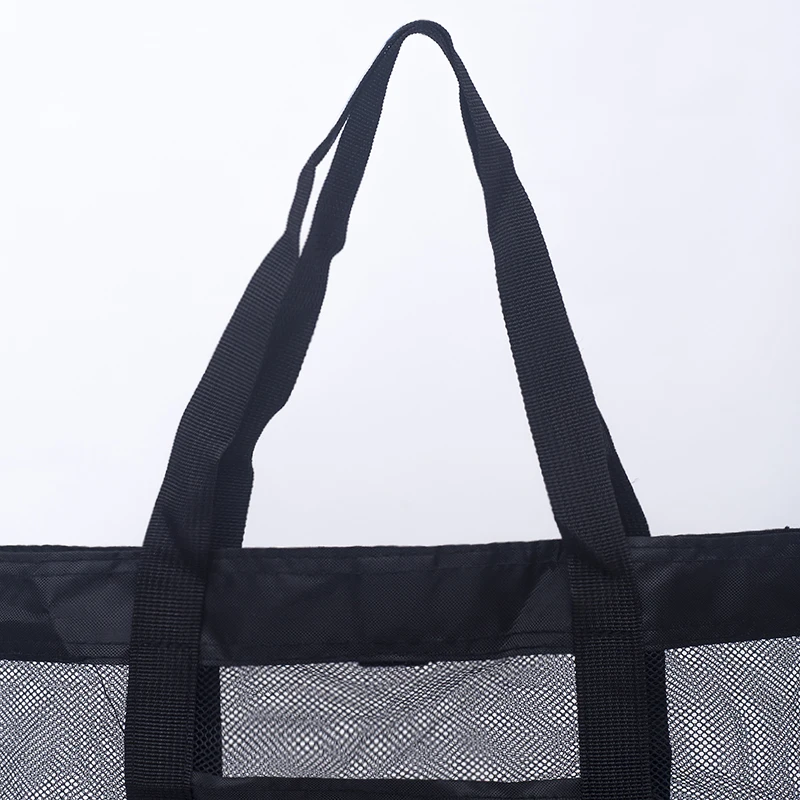 New Arrivals Manufacturers Custom Portable Swimming Multifunction Mesh Tote Lunch Beach Bag With