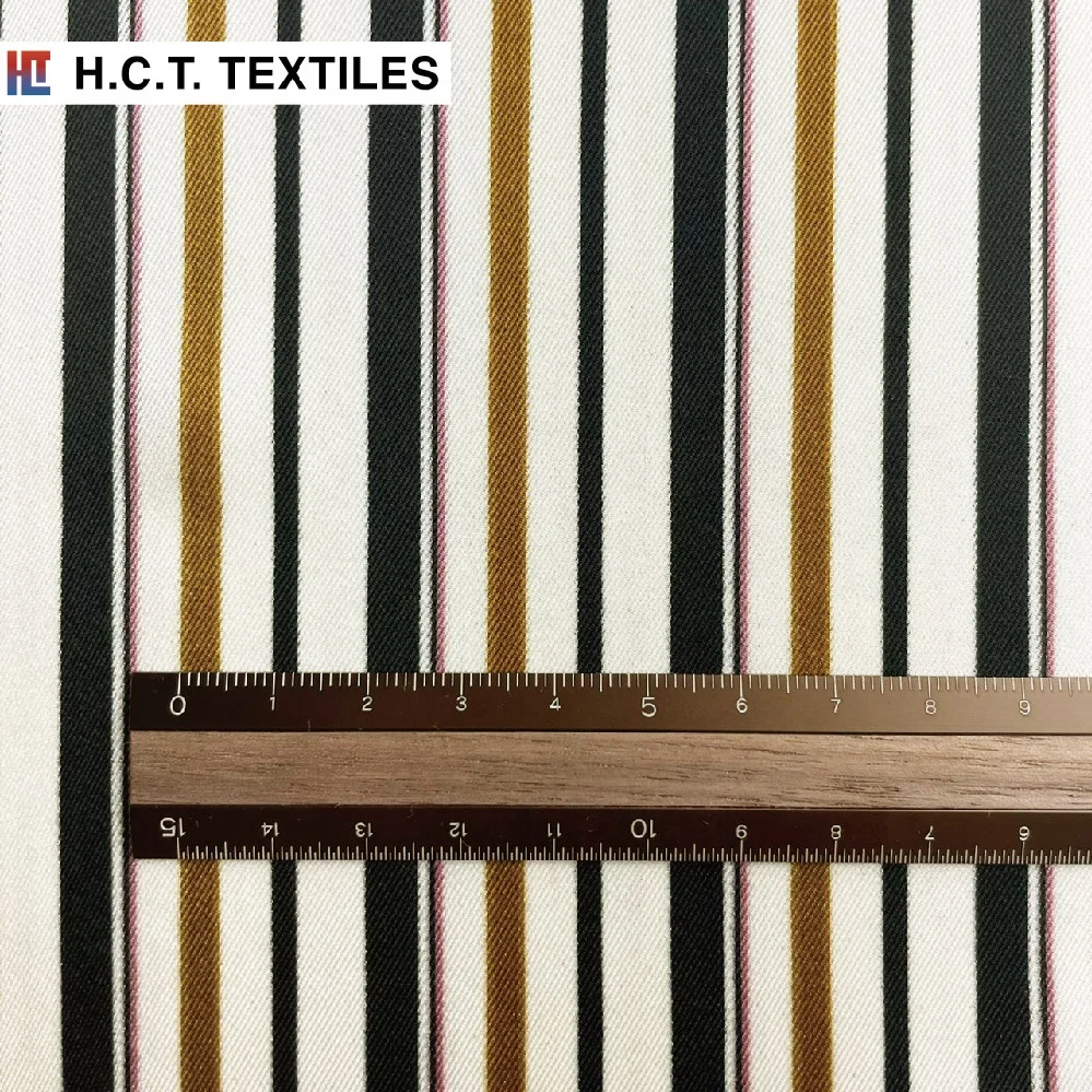 Мягкая и гладкая ткань с принтом в полоску 95 г полиэстер 100% драпировочная диагональным переплетением для платья-Блузки