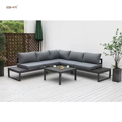 BHR modern outdoor garden sofa aluminum seating  Patio sofa set 5 seater patio set outdoor furniture