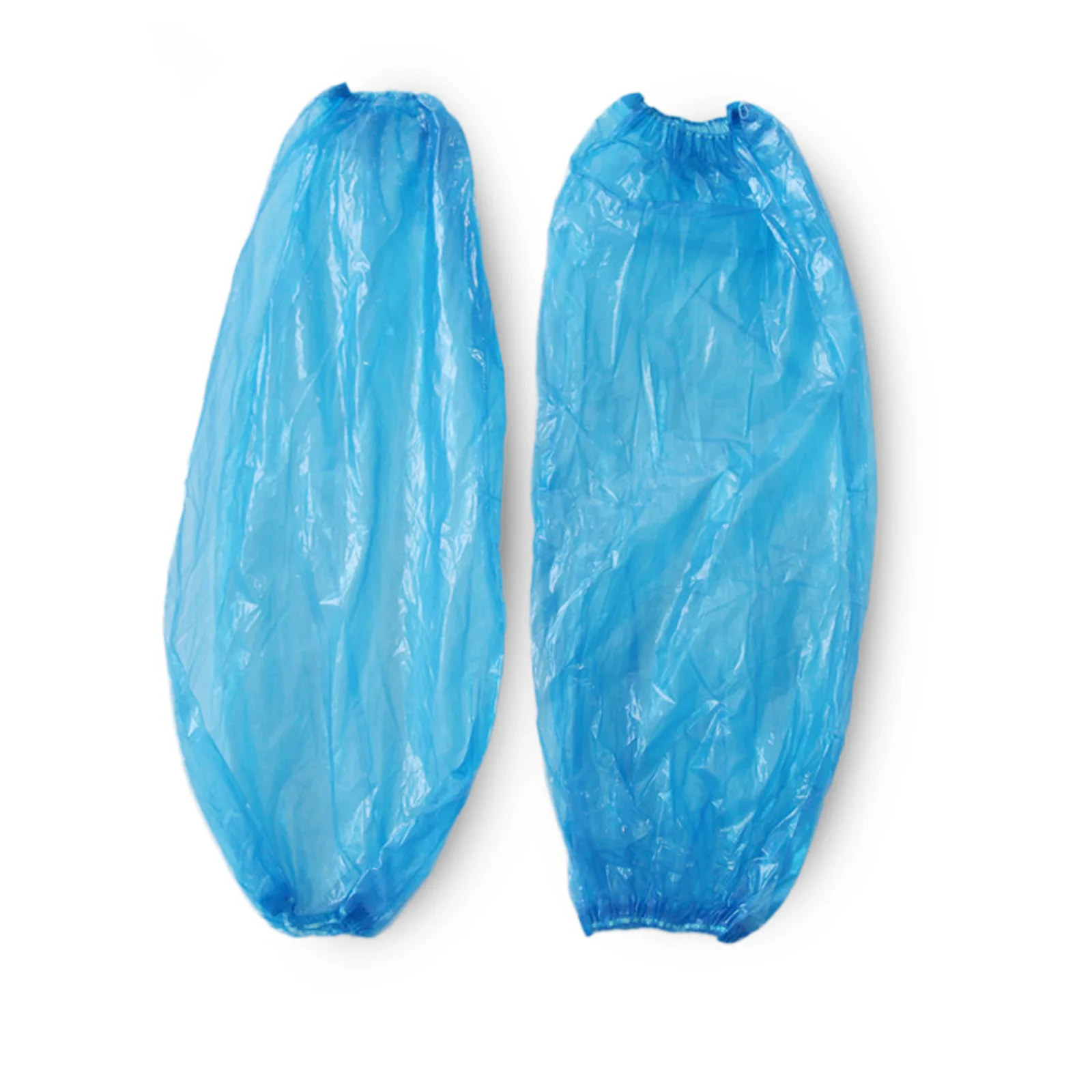 Topwill Disposable Plastic PE Dust Waterproof Cooking Protective Arm Sleeve Cover Blue LDPE CPE Elastic Nonwoven Cuff Oversleeve