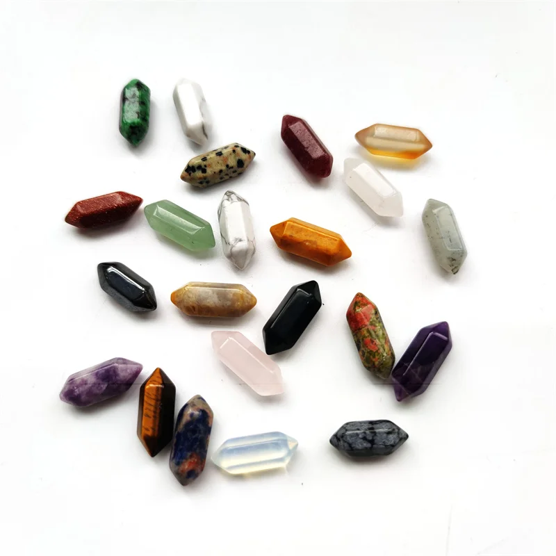 Natural healing reiki 2cm real quartz crystal double pointed double terminated mini point