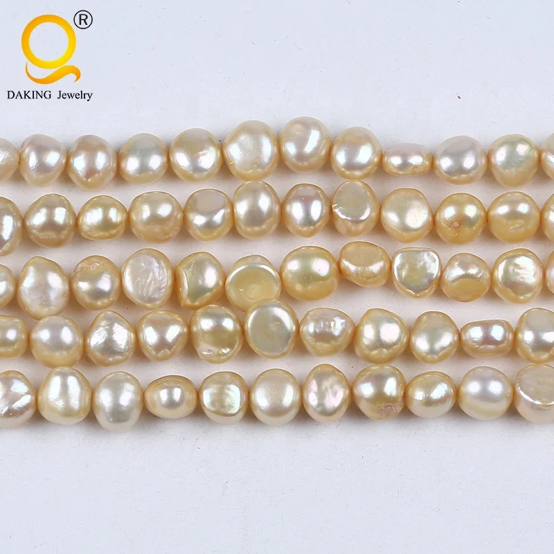 Wholesale 9-10mm baroque cultured freshwater pearl beads for making