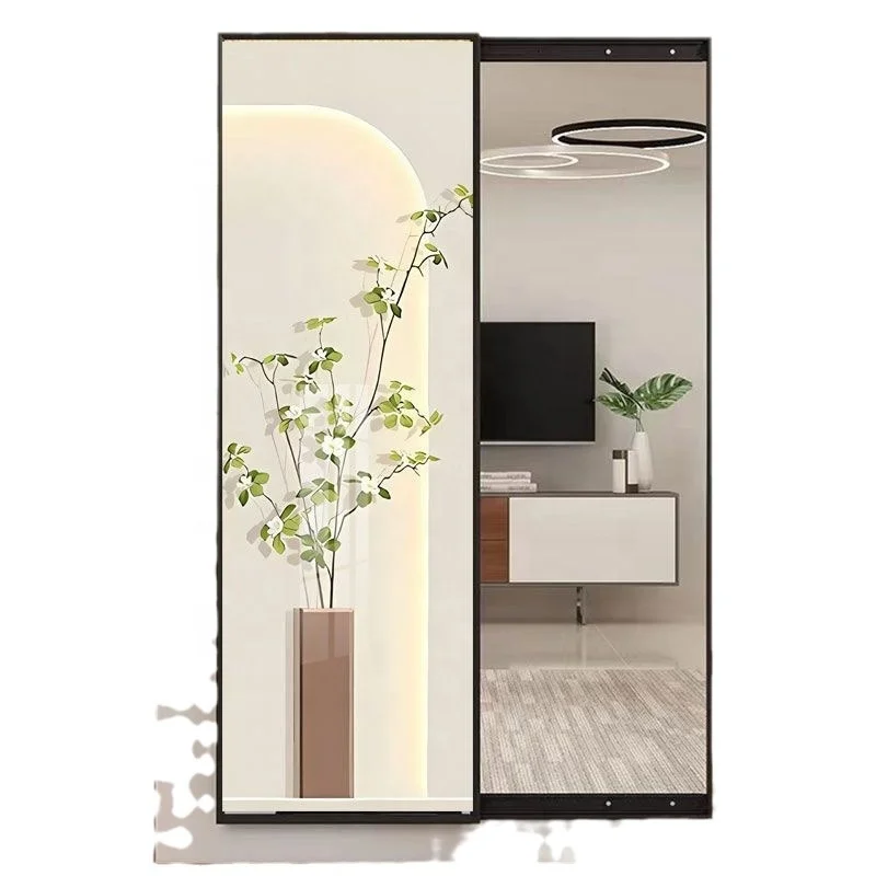 Push pull full body mirror, entrance fitting mirror, decorative hanging picture, hidden dressing mirror