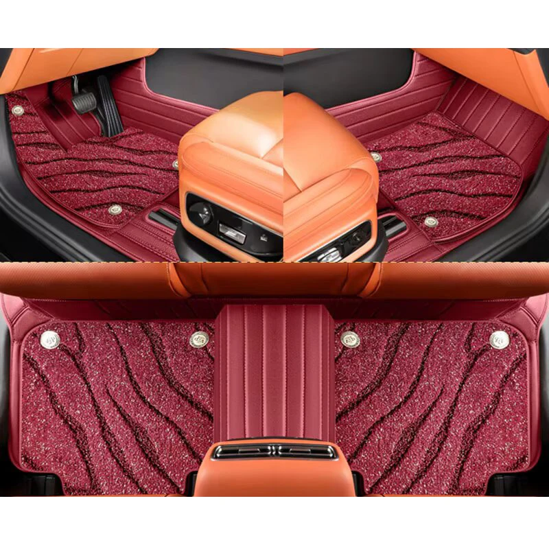 Leather Custom Car Floor Mats Full Set For Opel Vectra C 2003 2004 2005 2006 2007 2008 Foot Carpet Auto Accessories