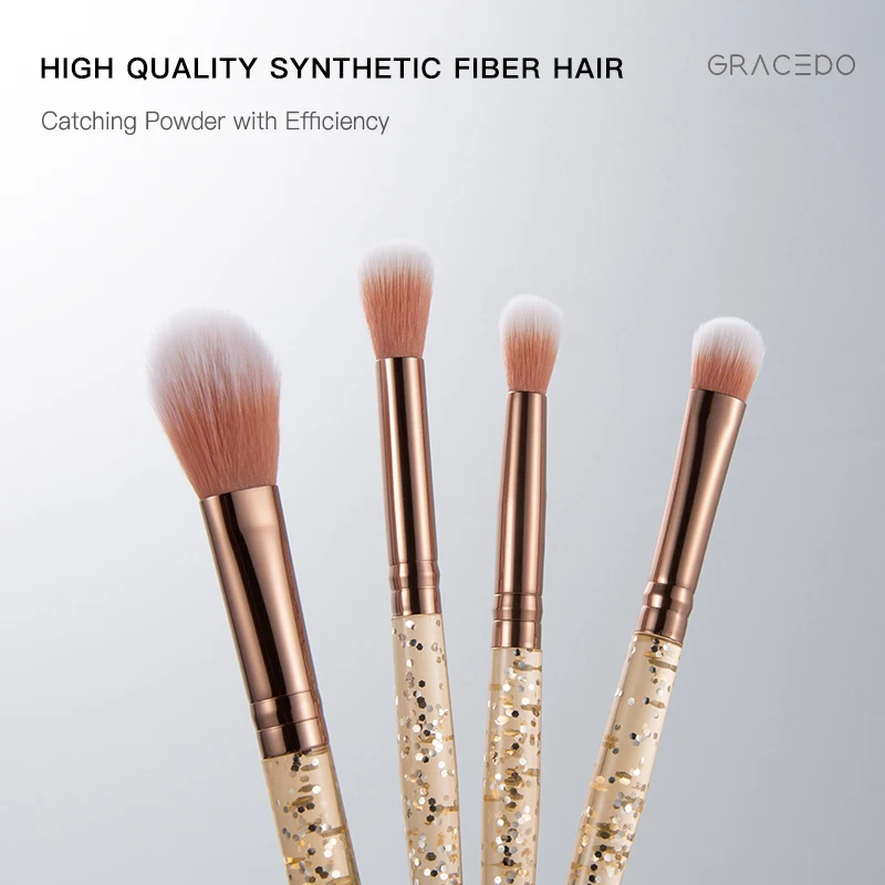 Набор кистей для макияжа GRACEDO 5 шт. набор кисти из высококачественного синтетического смешивания пудры румян косметики глаз