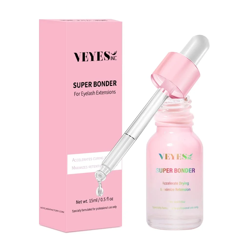 VEYES Pre-treatment 15 ml Lash Glue Bonder Pink Matte Bottle Super Primer And Bonder for Lash Extensions