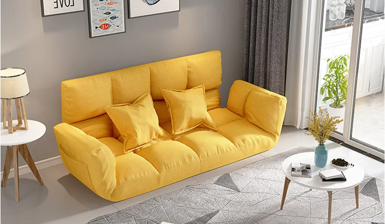 Lazy sofa small family type double tatami bedroom small sofa simple foldable web celebrity single sofa bed