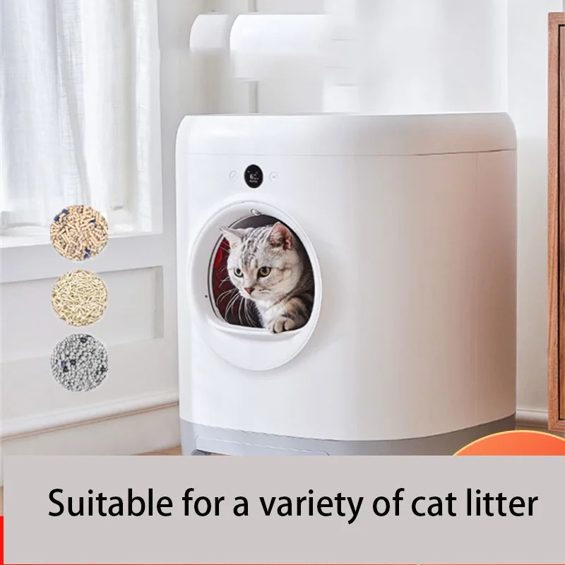 2022 Wholesale Hidden Cat Litter Box New Smart Large Cat Litter Box New Luxury  Automatic Cat Litter Box Hinged Top