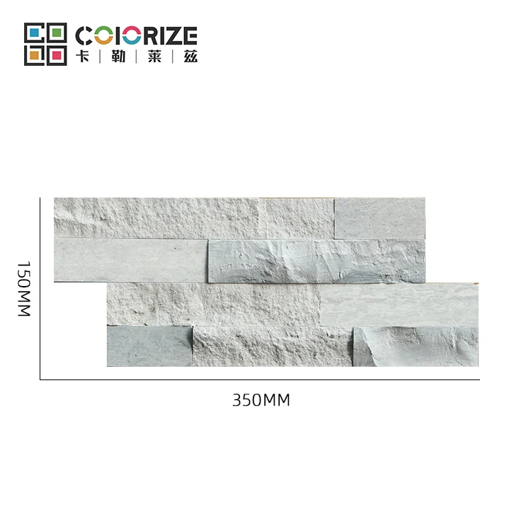 Honed/Split Gray Marble Culture stone Wall Cladding 350x150x10~15mm Villa staircase Culture stone wall Clad decoration