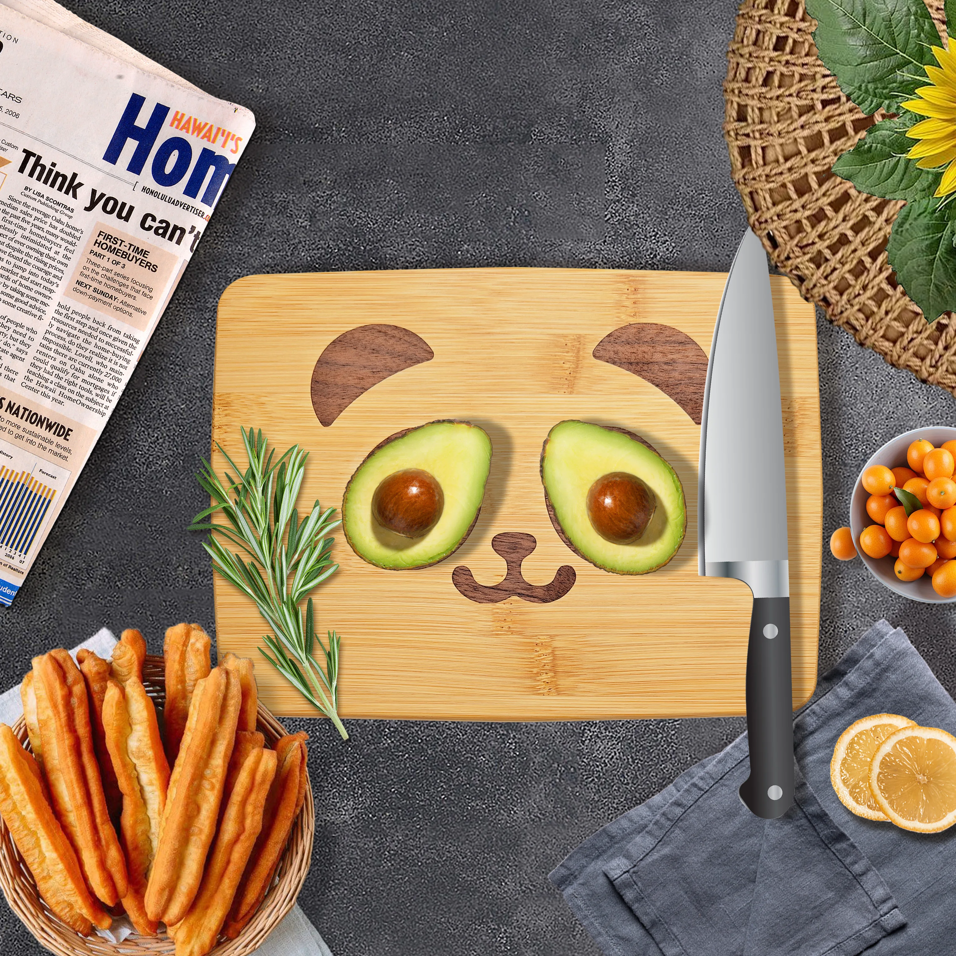 Natural Organic Totally Kitchen Wood Chopping Boards Blocks Blank Charcuterie Board Large Rectangular Bamboo Cutting Board