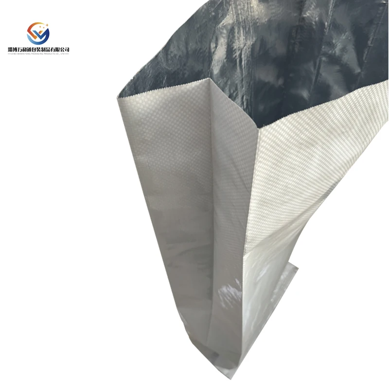 Promotional eco transparent 25kg plastic poly sack grain bags 50kg pp woven calcium carbonate for pp woven bag