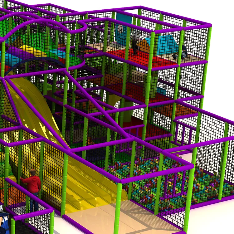 Custom Kindergarten Children Ball Pool Indoor maze Playground Equipment Big Kids Slides For Sale