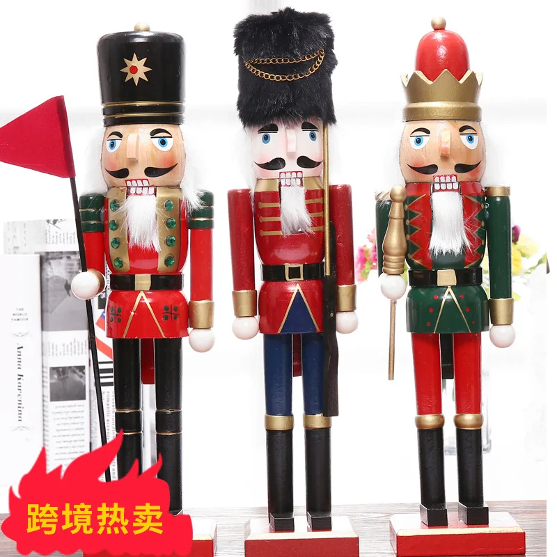 Christmas Ornaments Nutcracker Clip Desktop Decoration Wooden Doll Christmas Gift