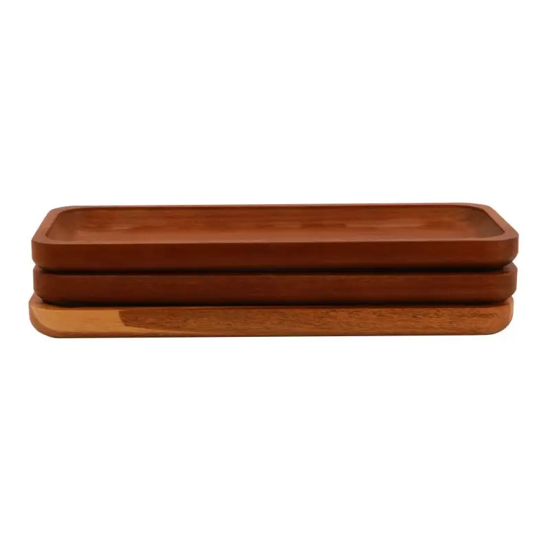 Acacia Wood Serving Platters and Trays Mini Boards Small Cheese Board Rectangle Wooden Tray for Kitchen Counter