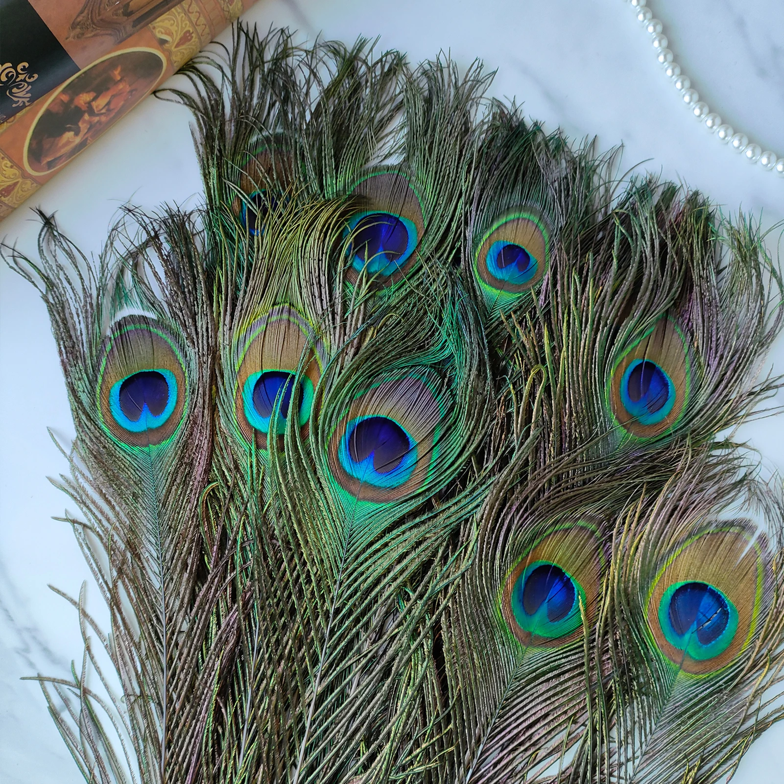 High Quality Long Peacock Feathers 40-50cm Natural Peacock Eye Feathers For DIY Craft and Home Decoration