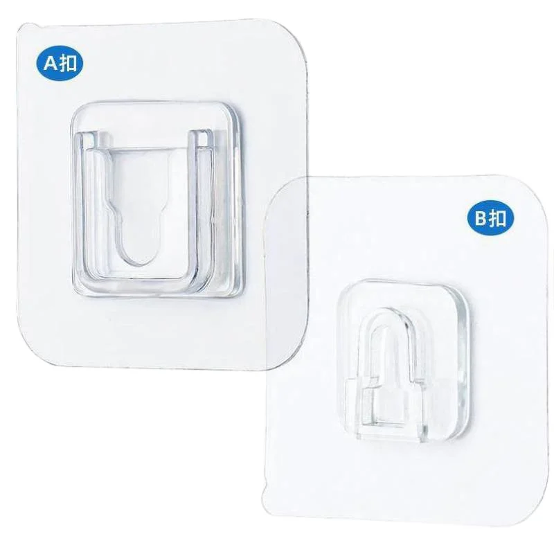 Double-sided Adhesive Wall Hooks Hanger Suction Cup Sucker Wall Strong Transparent Hooks For Kitchen Bathroom