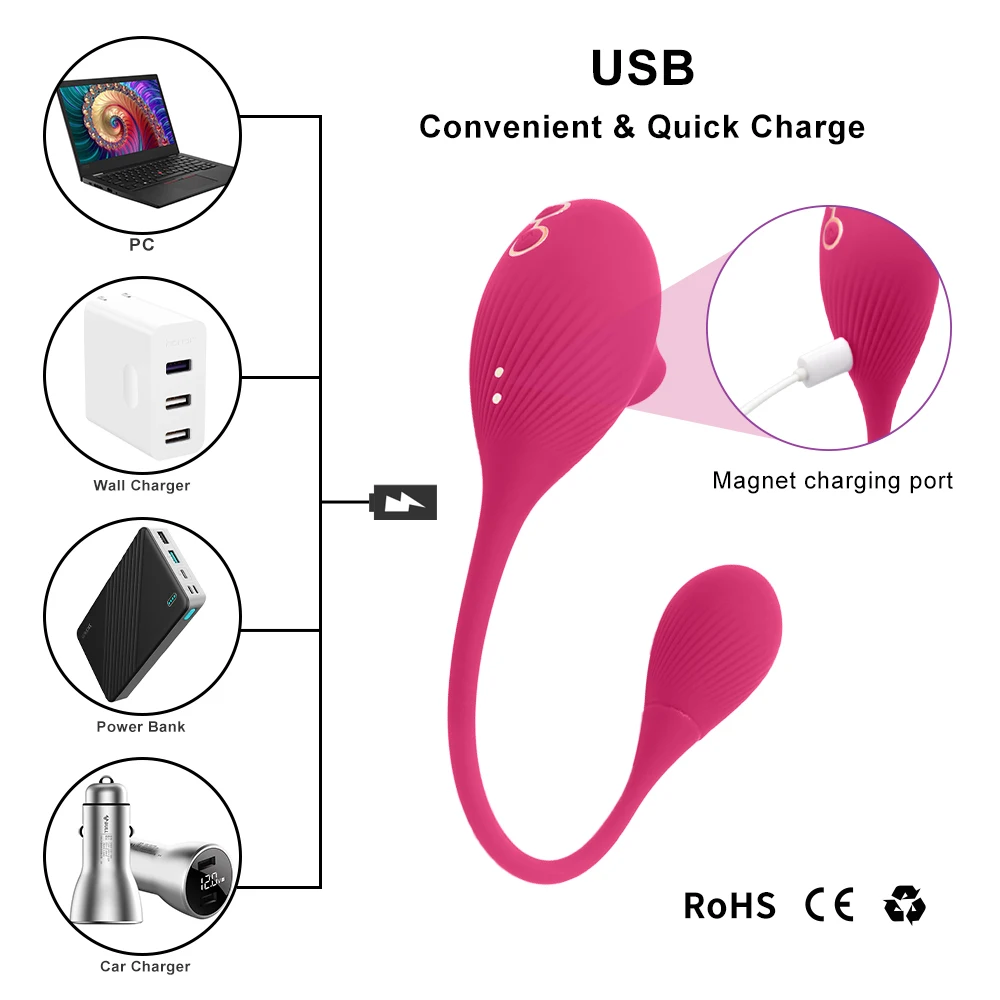 10 Vibration Speeds Luxury Suction Vibrating Egg for Girls