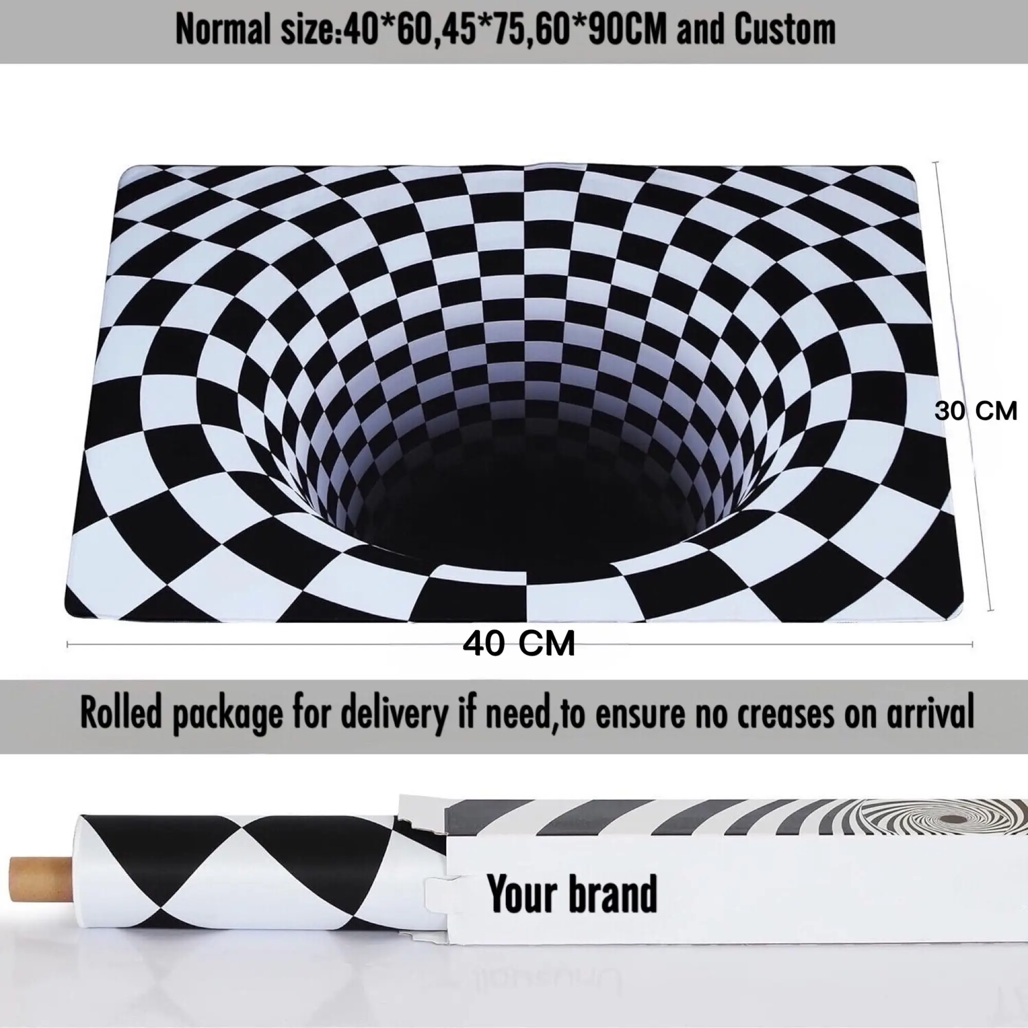 Custom customized 3D printing Doormats anti slip doormat high quality custom door mat