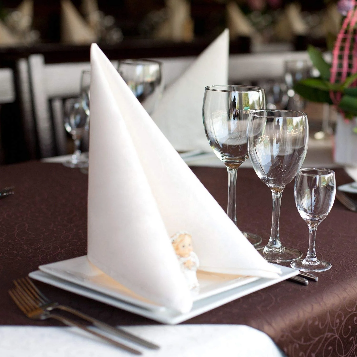 Square Satin Napkin Bright Silk Table Napkin Soft Smooth Fabric Table Napkin